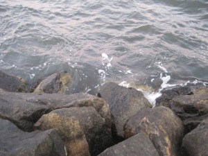 Photograph 2013 by K. Harsham entitled Rock and Water