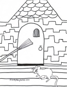 Mouse Escaping coloring page