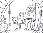 Free Baby Coyote Coloring Page