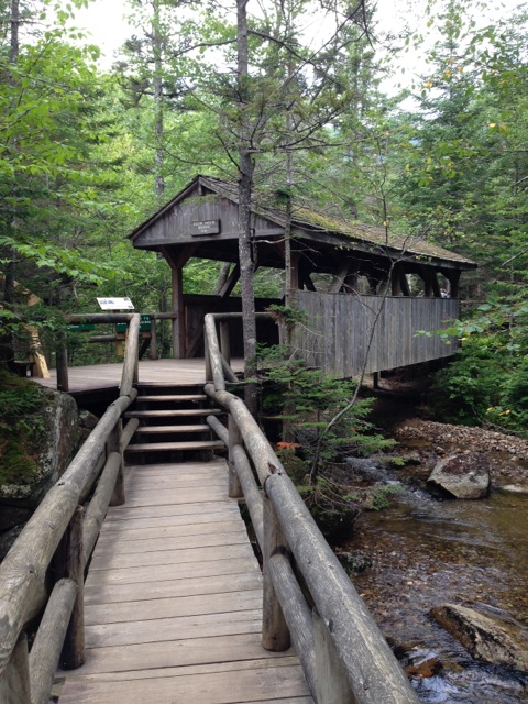 Wooden covered bridge