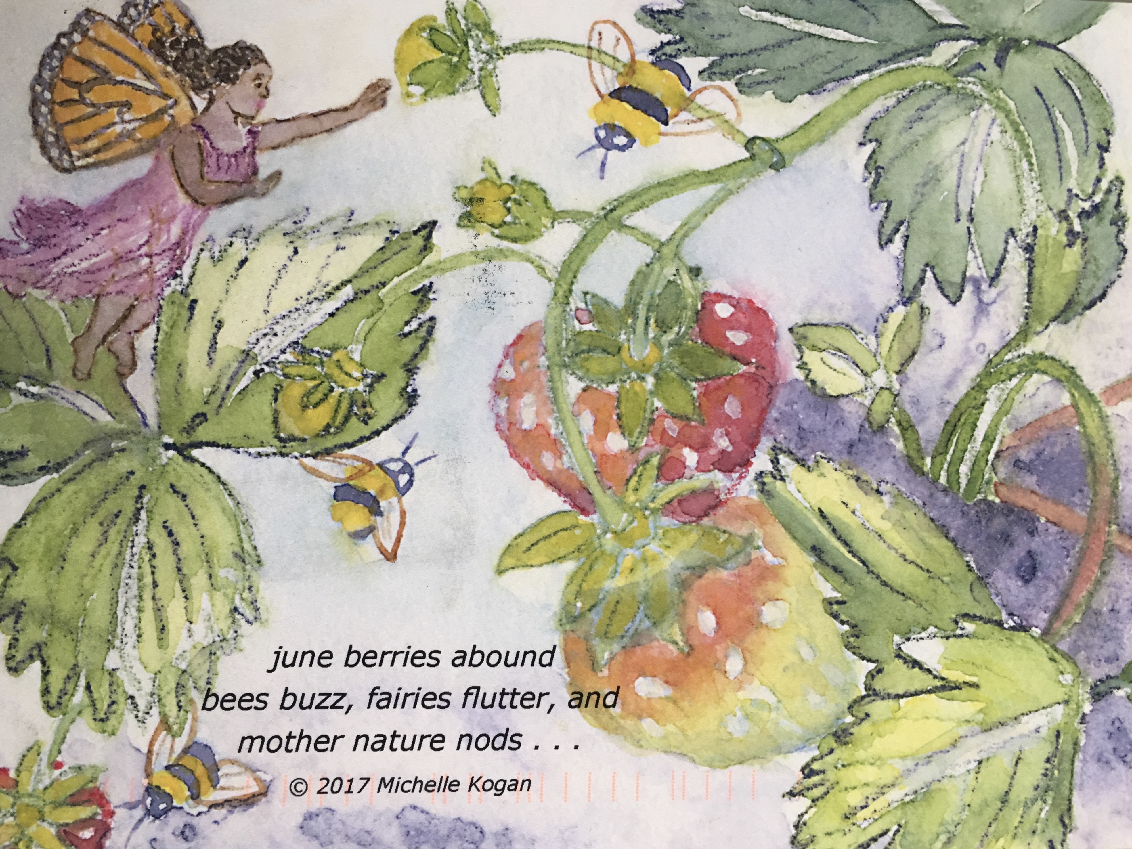 haiku and fairy artwork by artist/illustrator Michelle Kogan