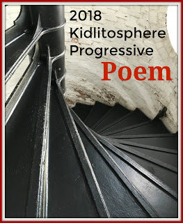 2018 Progressive Poem, photo of spiral staircase